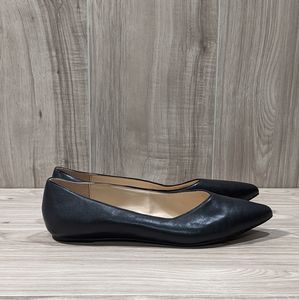 Adrienne Vittadini Fraze Black Pointed Toe Flats Shoes